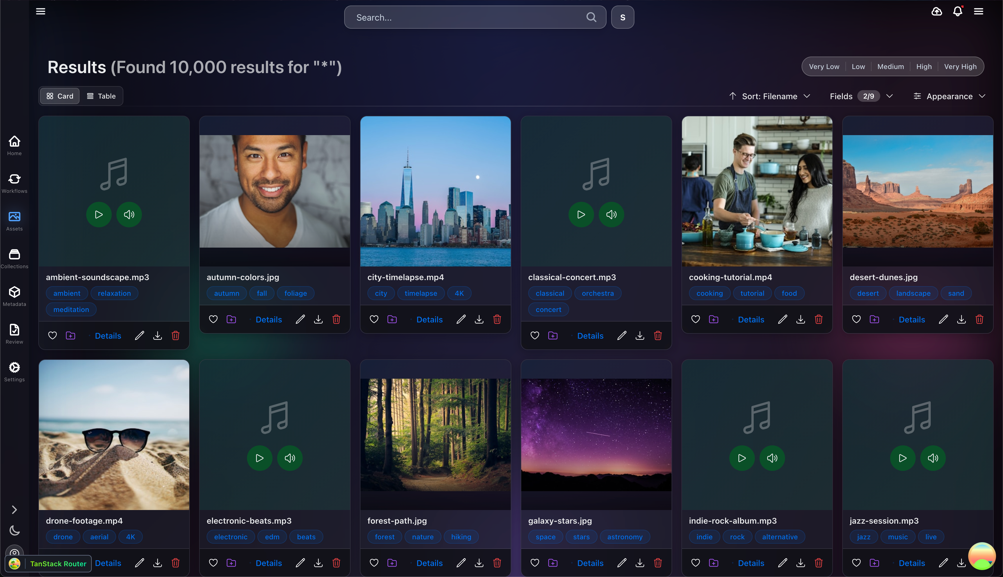 Flo discovery interface showing search results